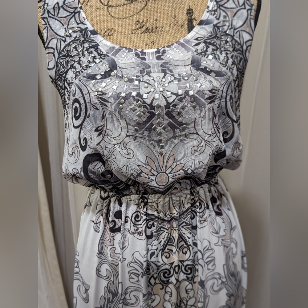 Style & Co gray pattern Maxi dress - Picture 6 of 7
